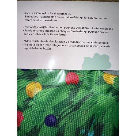 Santa Ho Ho Ho Christmas Tree Ornaments  Wreathe Decorative Mailbox Cover NWT - Picture 4 of 4